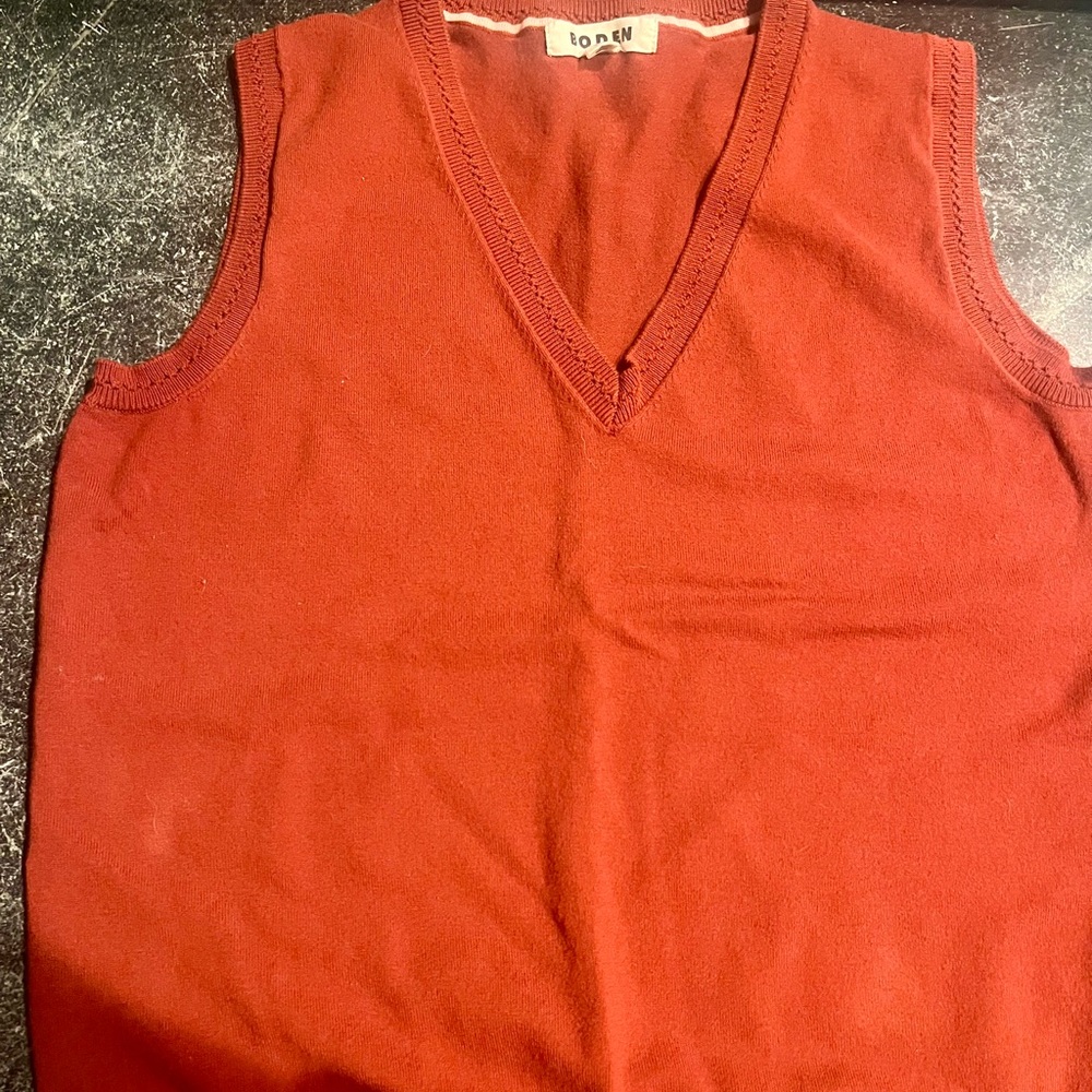 Boden Brown Sleeveless Knit Top
